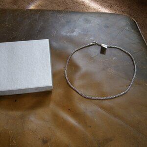 Women's Sterling Silver Choker Style Thick Rope Necklace